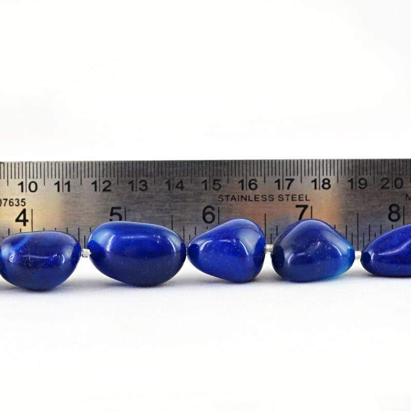 gemsmore:Natural Drilled Blue Onyx Beads Strand