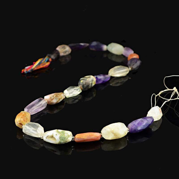 gemsmore:Natural Drilled Faceted Multi Gemstone Strand