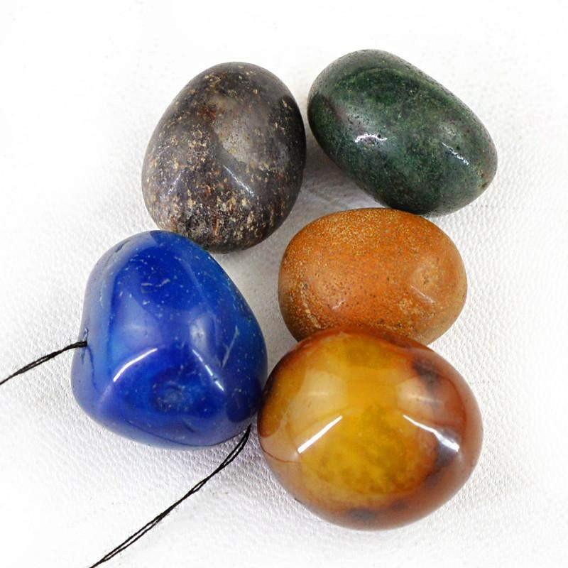 gemsmore:Natural Drilled Multicolor Multi Gems Beads Lot
