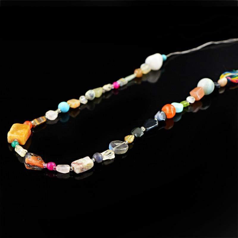 gemsmore:Natural Drilled Multicolor Multi Gemstone Beads Strand