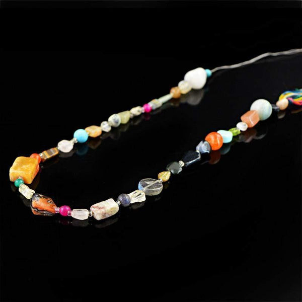 gemsmore:Natural Drilled Multicolor Multi Gemstone Beads Strand