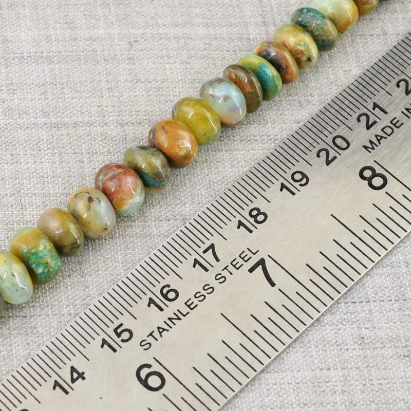 gemsmore:Natural Drilled Peruvian Opal Round Beads Strand
