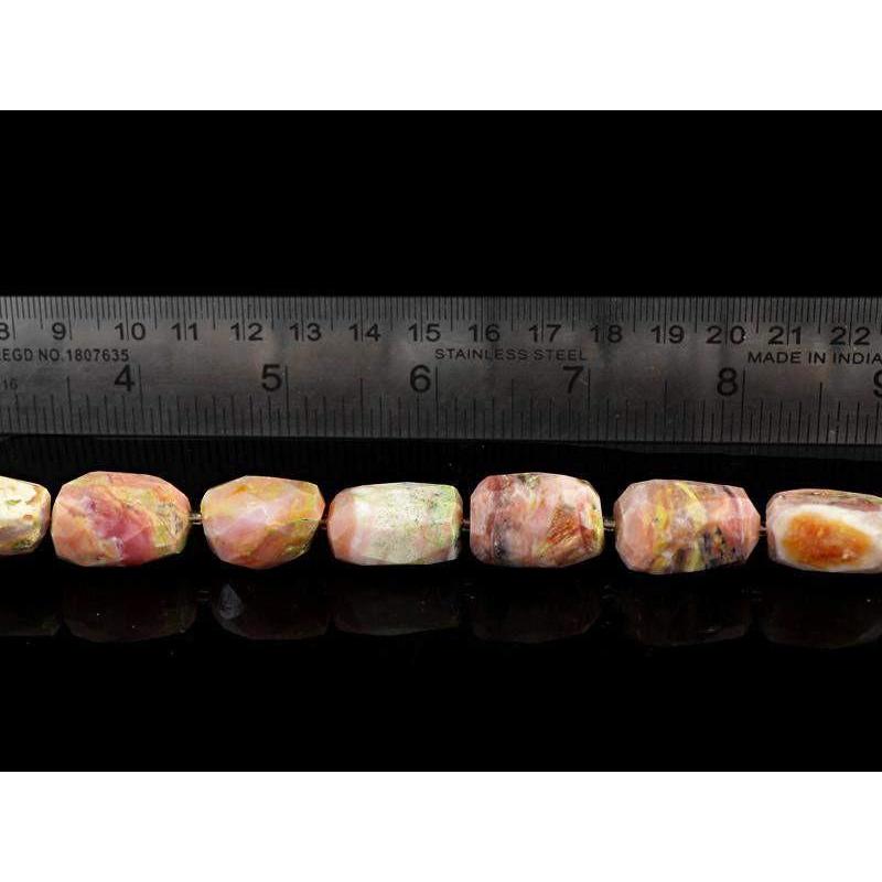 gemsmore:Natural Drilled Pink Australian Opal Beads Strand