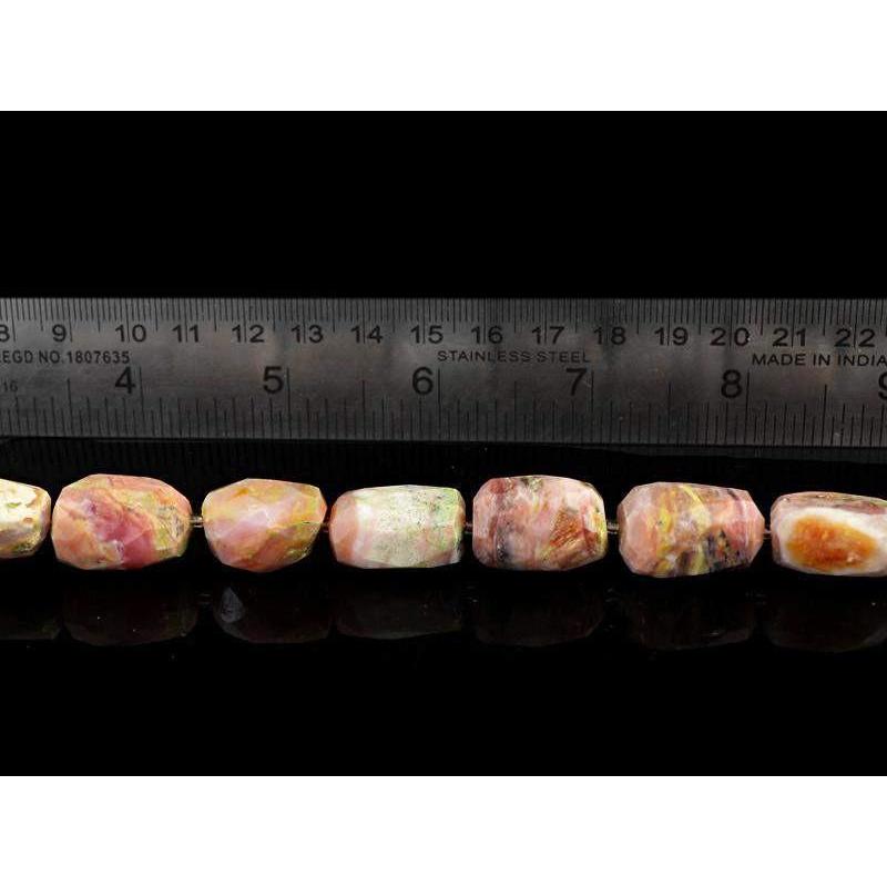 gemsmore:Natural Drilled Pink Australian Opal Beads Strand