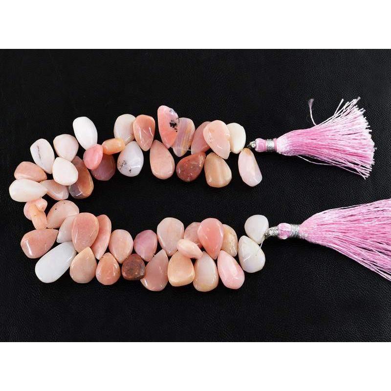 gemsmore:Natural Drilled Pink Australian Opal Beads Strand