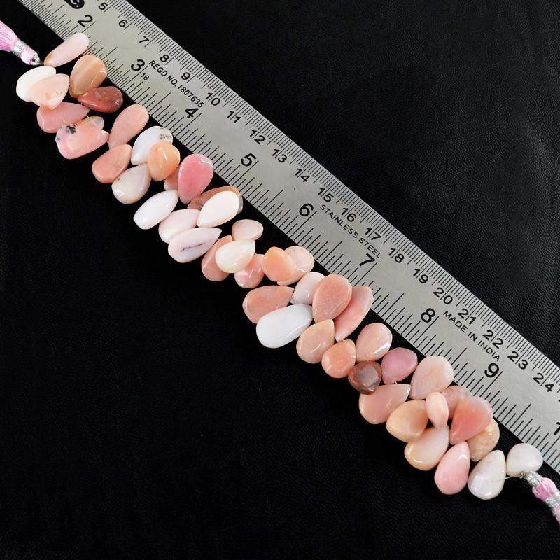 gemsmore:Natural Drilled Pink Australian Opal Beads Strand