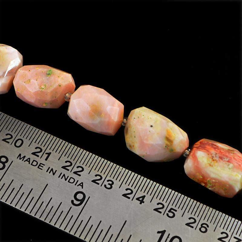 gemsmore:Natural Drilled Pink Australian Opal Beads Strand