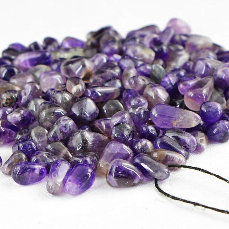 gemsmore:Natural Drilled Purple Amethyst Beads Lot
