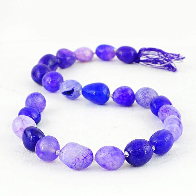 gemsmore:Natural Drilled Purple Onyx Beads Strand