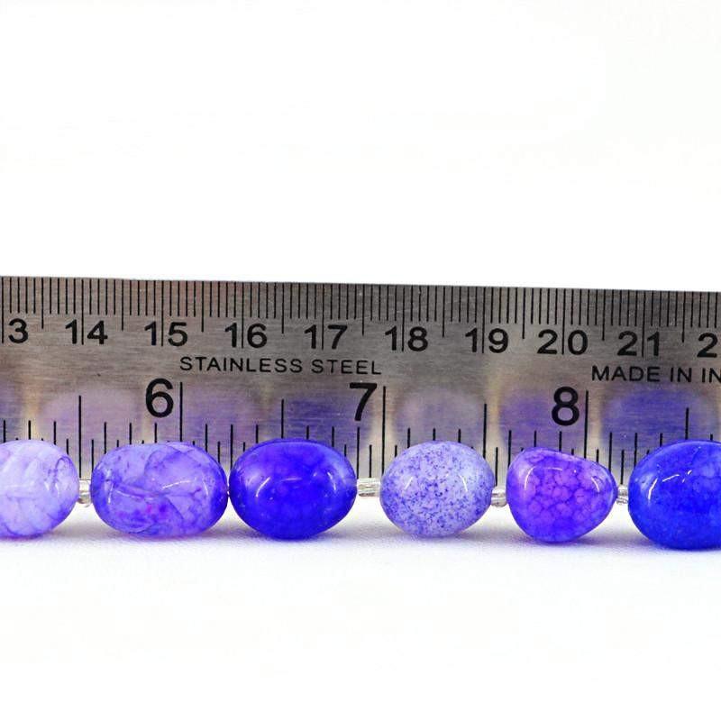 gemsmore:Natural Drilled Purple Onyx Beads Strand