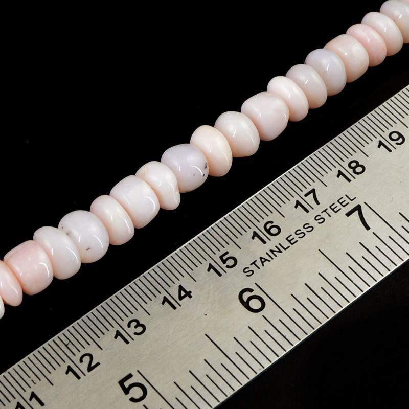 gemsmore:Natural Drilled Round Shape Pink Australian Opal Beads Strand