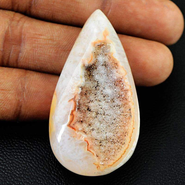 gemsmore:Natural Druzy Onyx Gemstone - Pear Shape