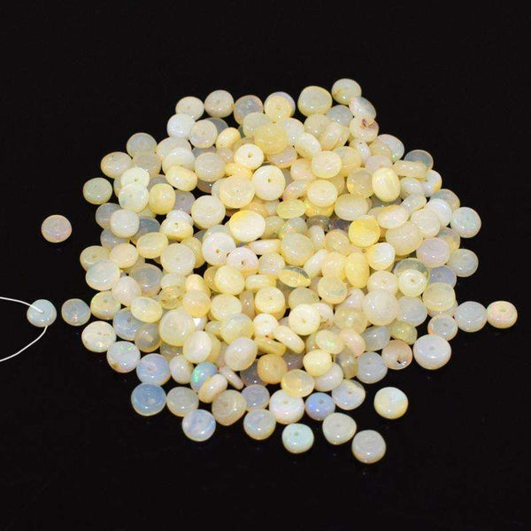 gemsmore:Natural Ethiopian Opal Round Shape Drilled Beads Lot
