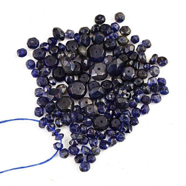 gemsmore:Natural Faceted Blue Tanzanite Beads Lot