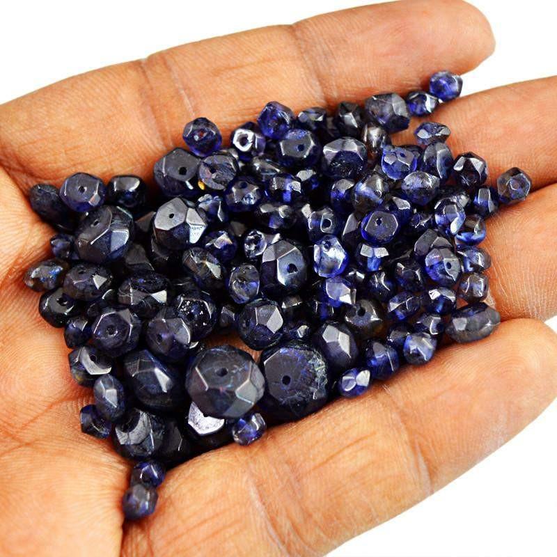 gemsmore:Natural Faceted Blue Tanzanite Beads Lot