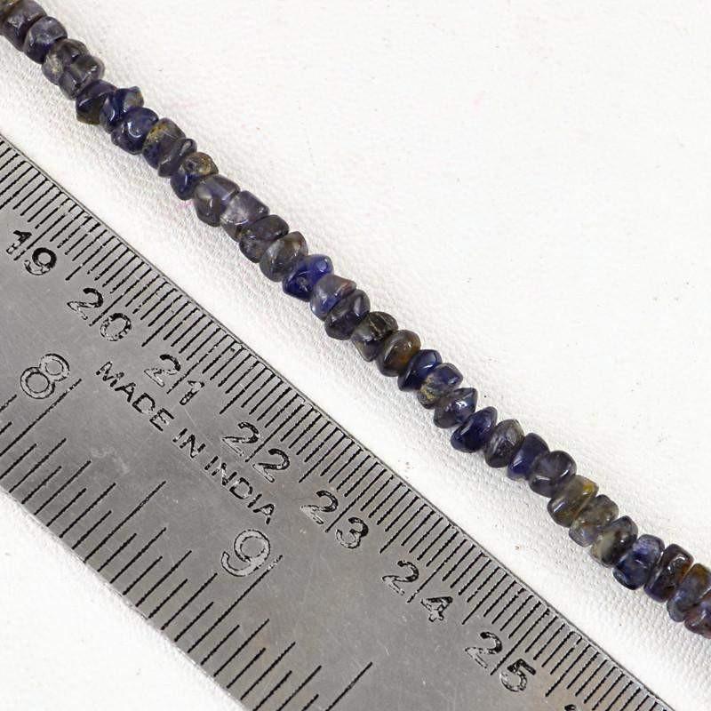 gemsmore:Natural Faceted Blue Tanzanite Beads Strand