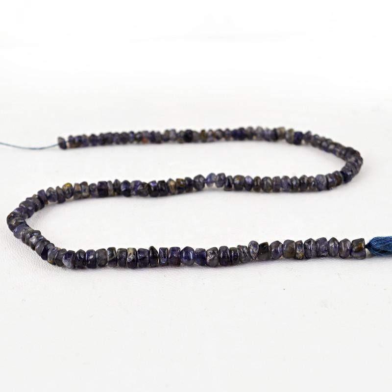 gemsmore:Natural Faceted Blue Tanzanite Beads Strand