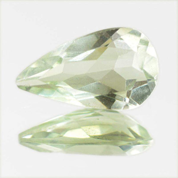 gemsmore:Natural Faceted Green Amethyst Pear Shape Loose Gemstone