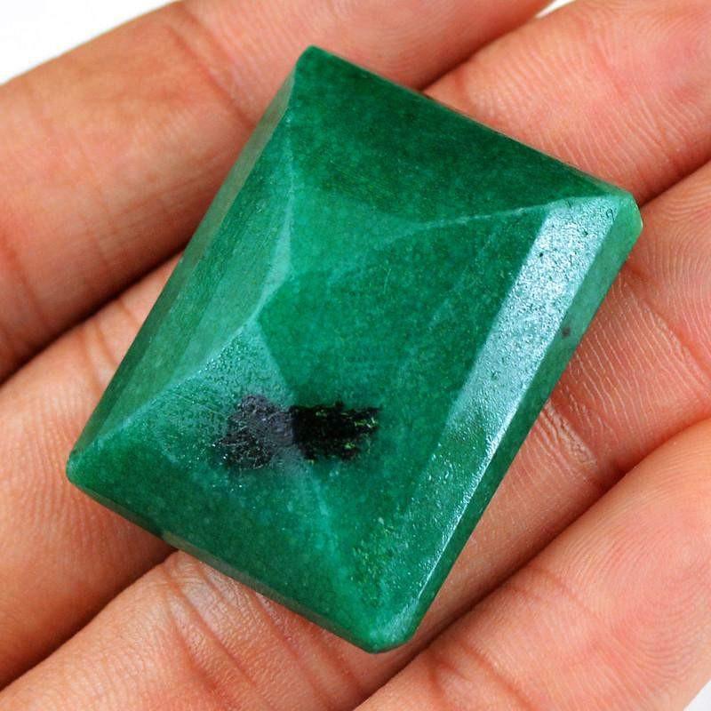 gemsmore:Natural Faceted Green Emerald Gem