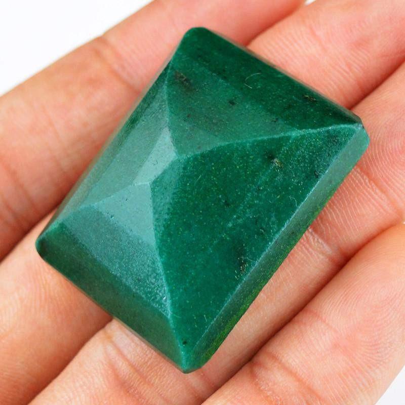 gemsmore:Natural Faceted Green Emerald Gemstone