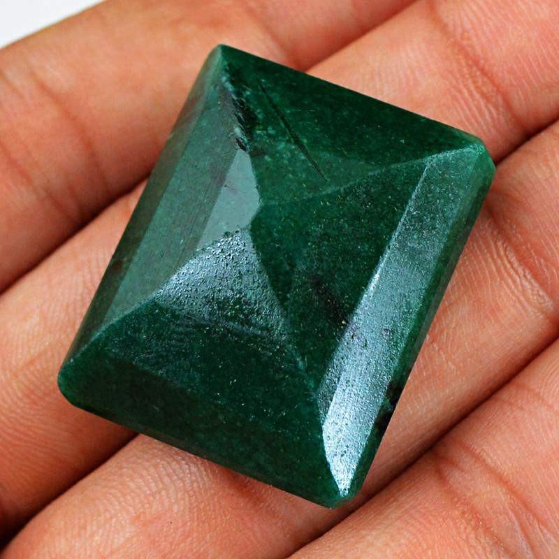 gemsmore:Natural Faceted Green Emerald Gemstone