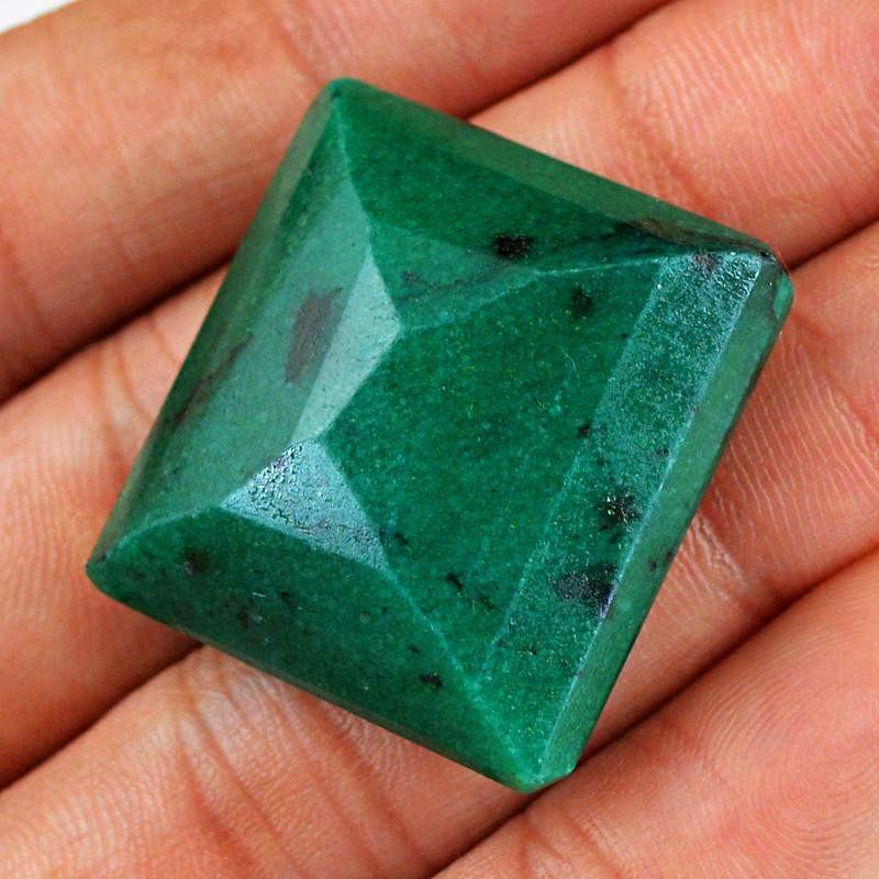 gemsmore:Natural Faceted Green Emerald Gemstone