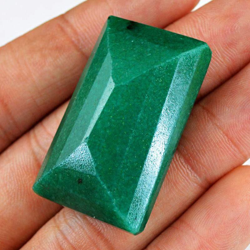 gemsmore:Natural Faceted Green Emerald Gemstone