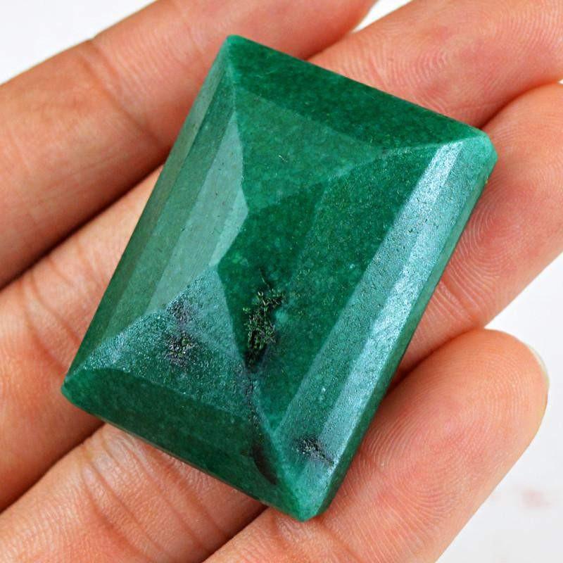 gemsmore:Natural Faceted Green Emerald Gemstone