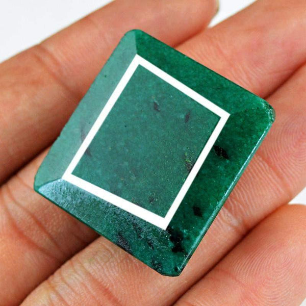 gemsmore:Natural Faceted Green Emerald Gemstone