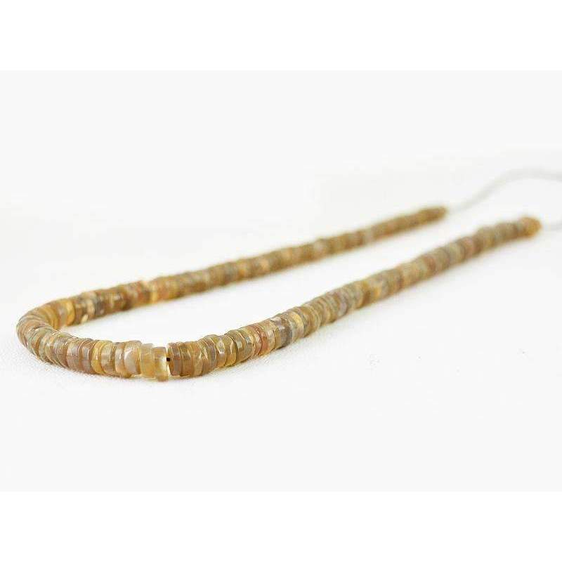 gemsmore:Natural Faceted Labradorite Beads Strand Round Shape Drilled