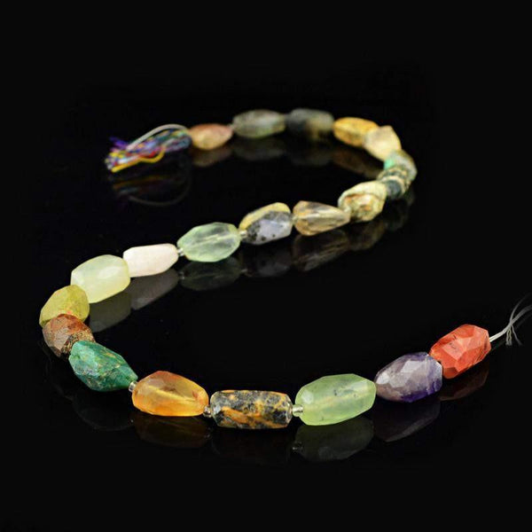 gemsmore:Natural Faceted Multi Gemstone Beads Strand