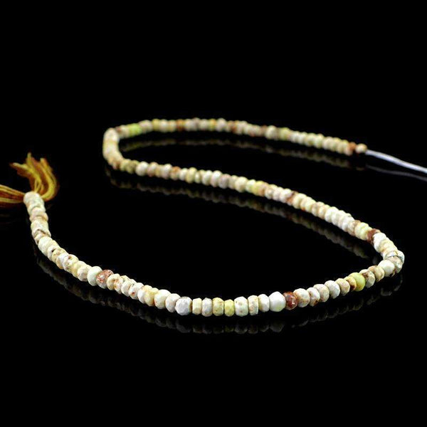 gemsmore:Natural Faceted Picasso Jasper Beads Strand - Drilled Round Shape