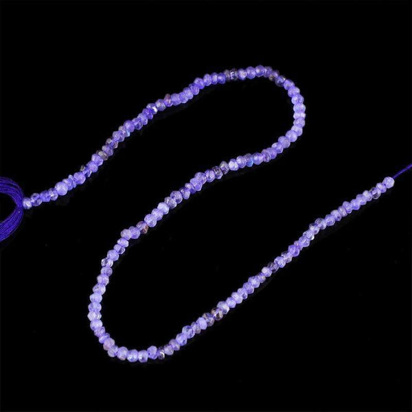 gemsmore:Natural Faceted Purple Amethyst Beads Strand Round Shape Drilled