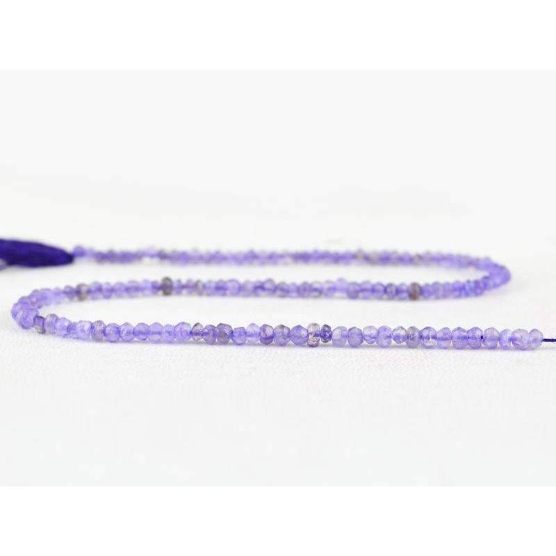 gemsmore:Natural Faceted Purple Amethyst Drilled Beads Strand Round Shape
