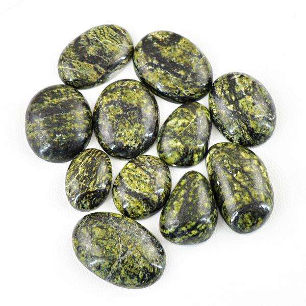 gemsmore:Natural Forest Green Jasper Loose Gemstone Lot