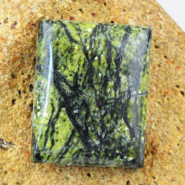 gemsmore:Natural Forest Green Jasper Untreated Loose Gemstone
