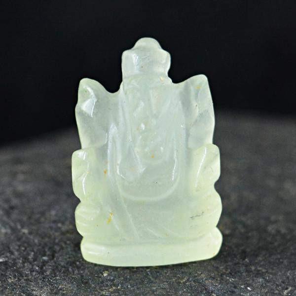 gemsmore:Natural Ganesha Green Aquamarine Gemstone