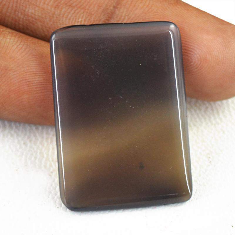 gemsmore:Natural Genuine Onyx Rectangular Shape Gemstone