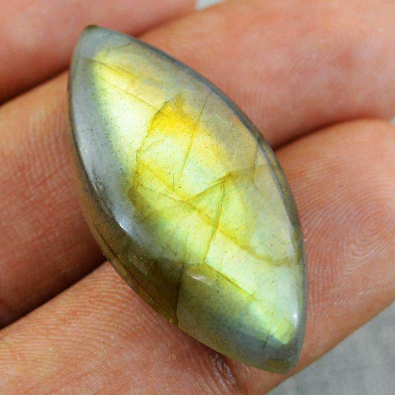 gemsmore:Natural Golden Flash Labradorite Gemstone - Loose Unheated