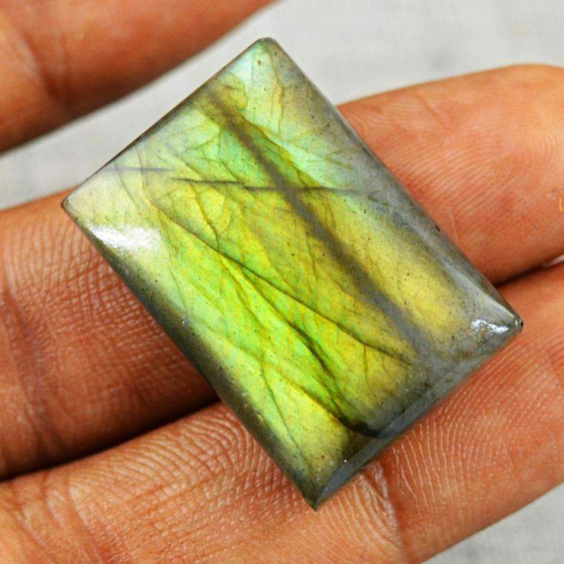 gemsmore:Natural Golden Flash Labradorite Gemstone - Rectangular Shape