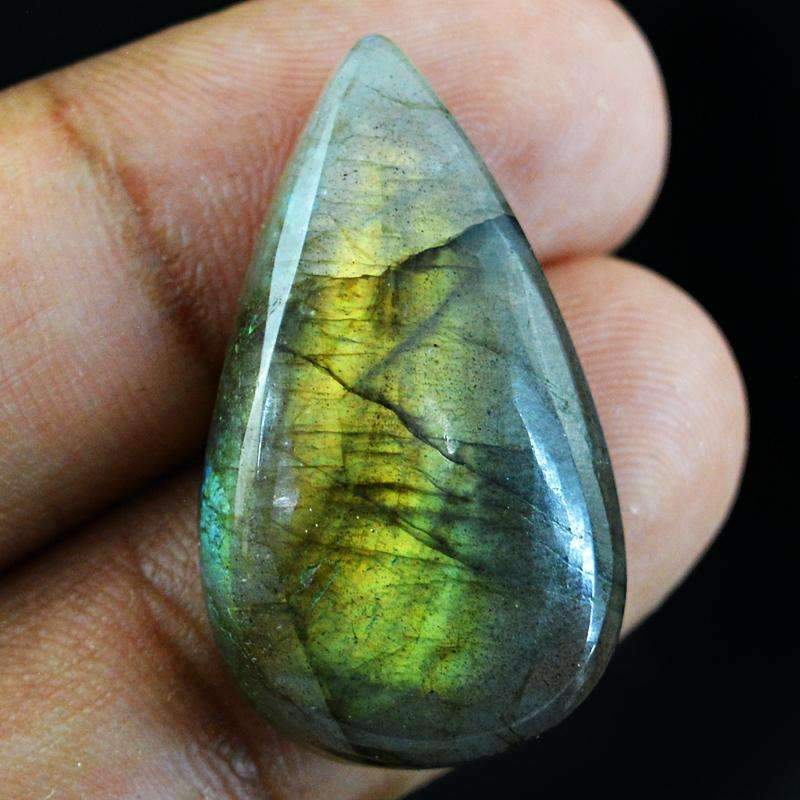 gemsmore:Natural Golden Flash Labradorite Gemstone - Rectangular Shape