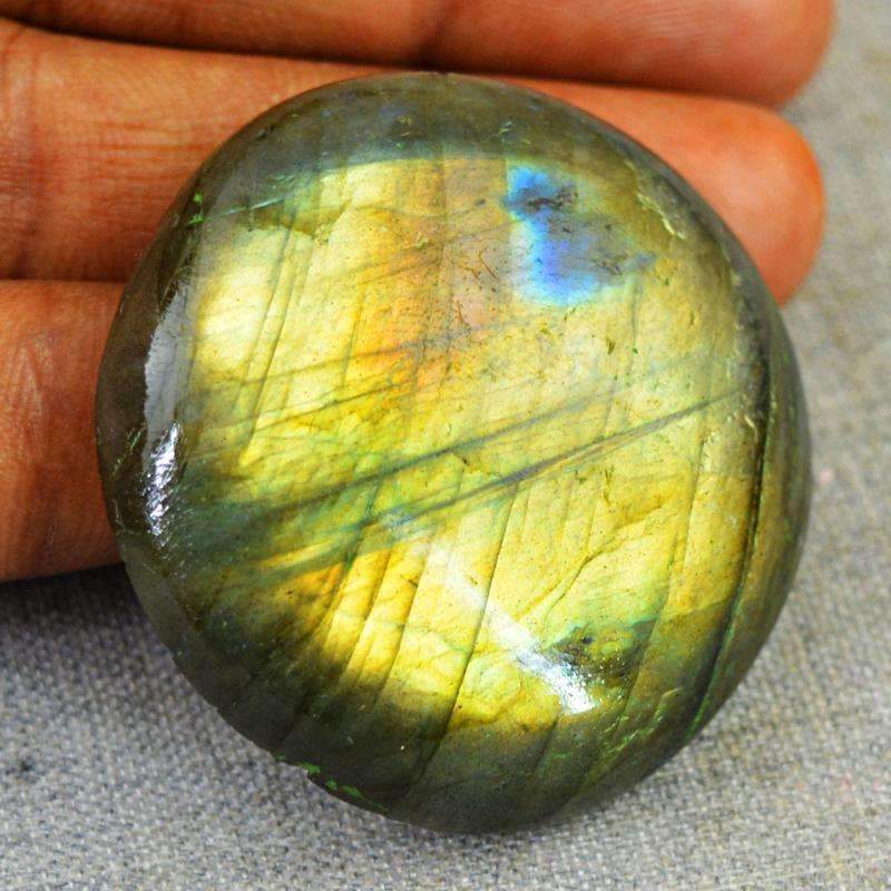 gemsmore:Natural Golden Flash Labradorite Gemstone - Round Shape