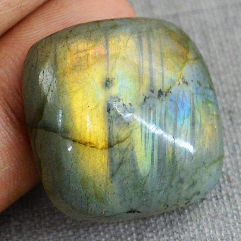 gemsmore:Natural Golden Flash Labradorite Gemstone Loose Unheated