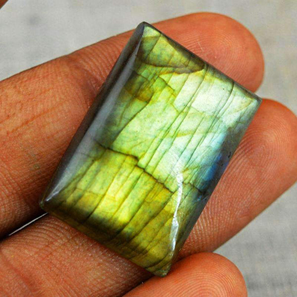 gemsmore:Natural Golden Flash Labradorite Gemstone Rectangular Shape