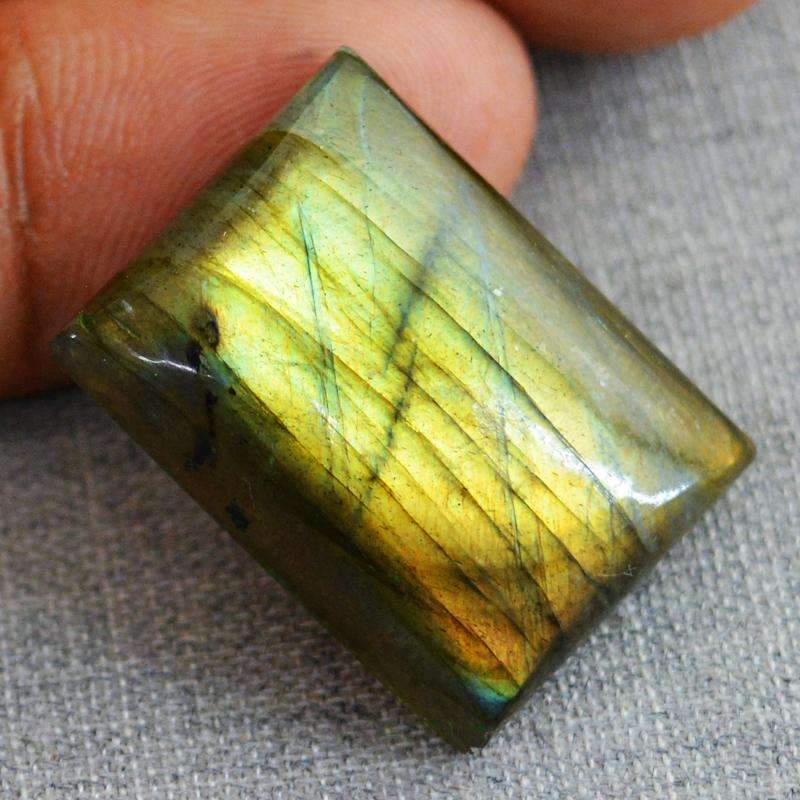 gemsmore:Natural Golden Flash Labradorite Gemstone Rectangular Shape