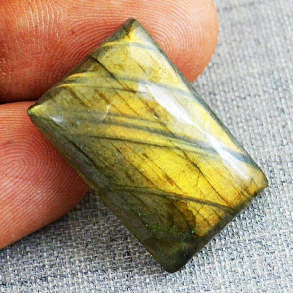 gemsmore:Natural Golden Flash Labradorite Gemstone Rectangular Shape