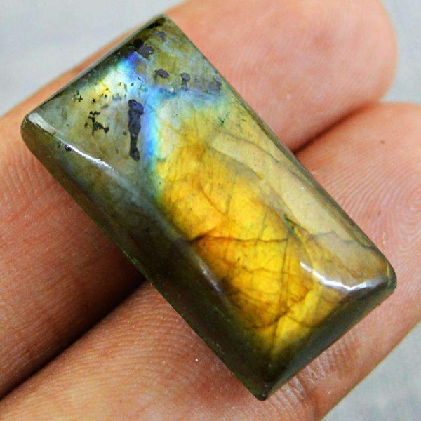 gemsmore:Natural Golden Flash Labradorite Gemstone Rectangular Shape