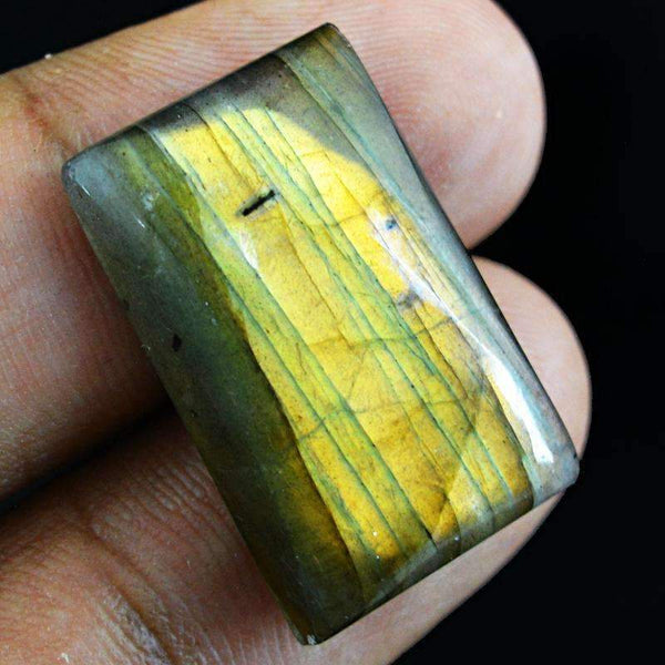 gemsmore:Natural Golden Flash Labradorite Gemstone Rectangular Shape