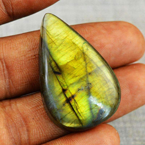 gemsmore:Natural Golden Flash Labradorite Gemstone Untreated Pear Shape