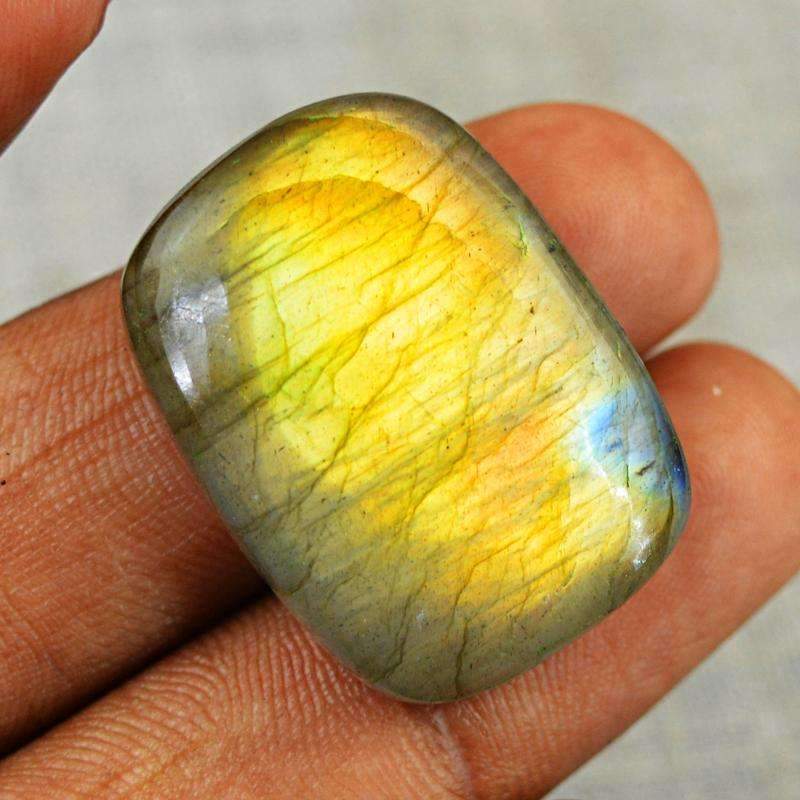 gemsmore:Natural Golden Flash Labradorite Gemstone